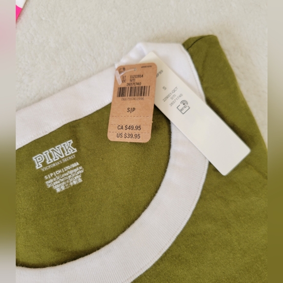 ✨️SOLD✨️PINK long sleeve campus ringer T-shirt - Picture 4 of 7